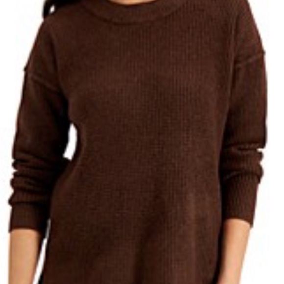 Hippie Rose Juniors Waffle-Knit Thermal Tunic Sweater - Picture 4 of 8